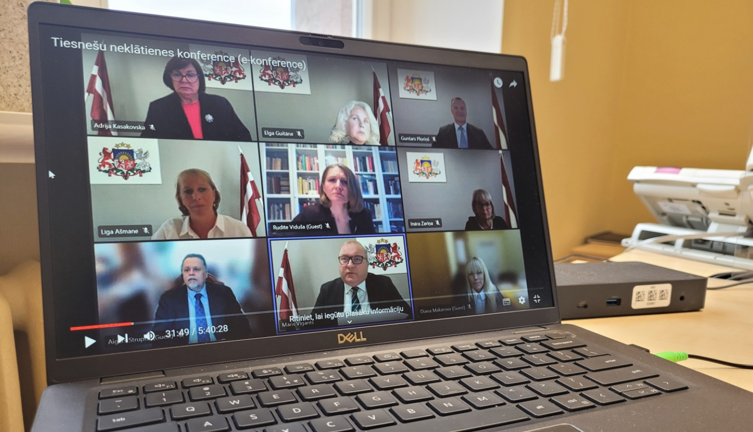 Latvijas tiesnešu neklātienes konference